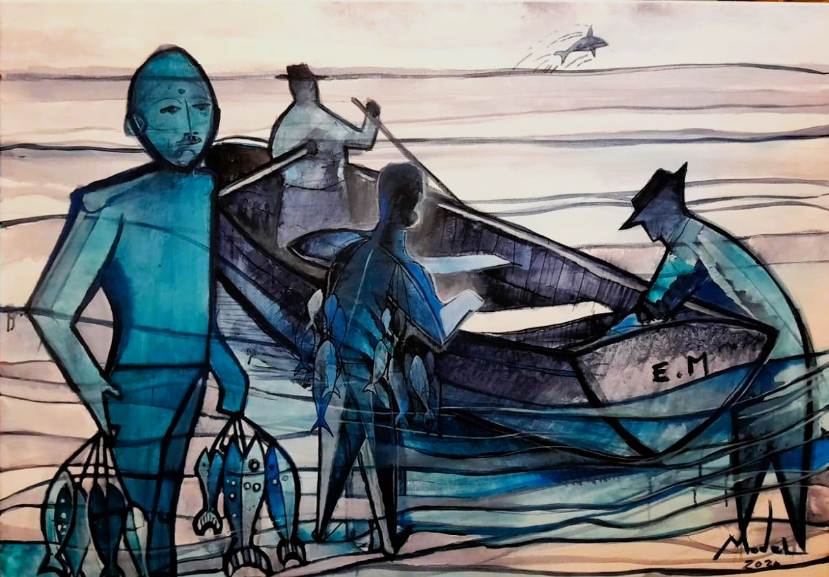 Abuelo Eduardo en Caleta Buena