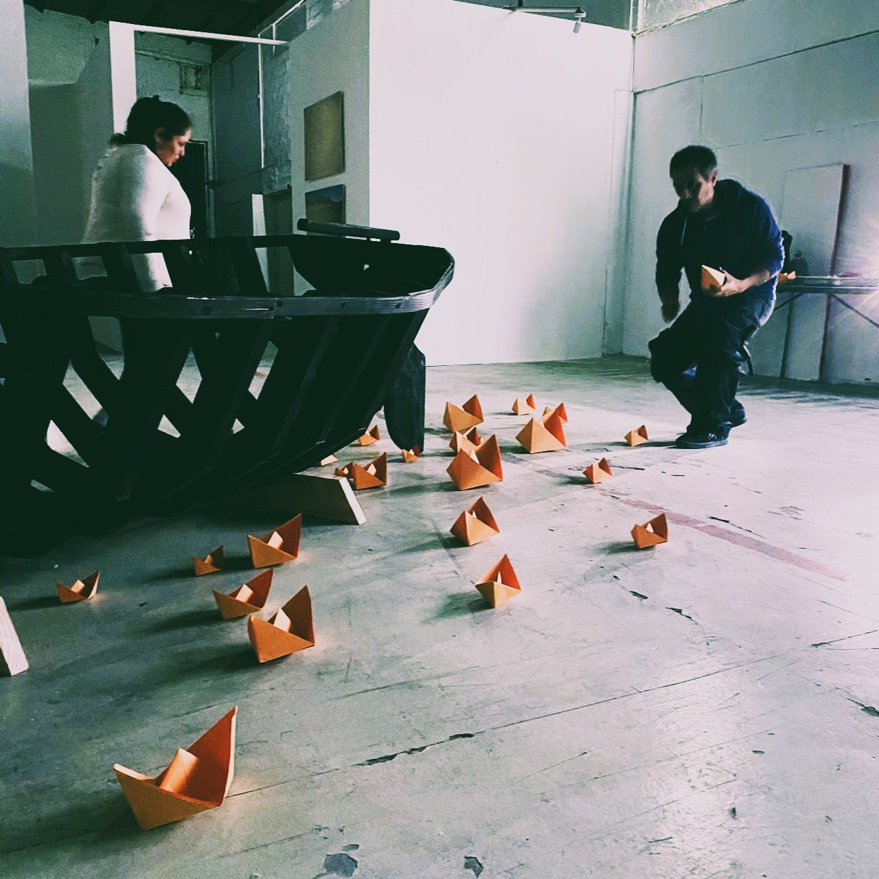 Montando barquitos de papel 2