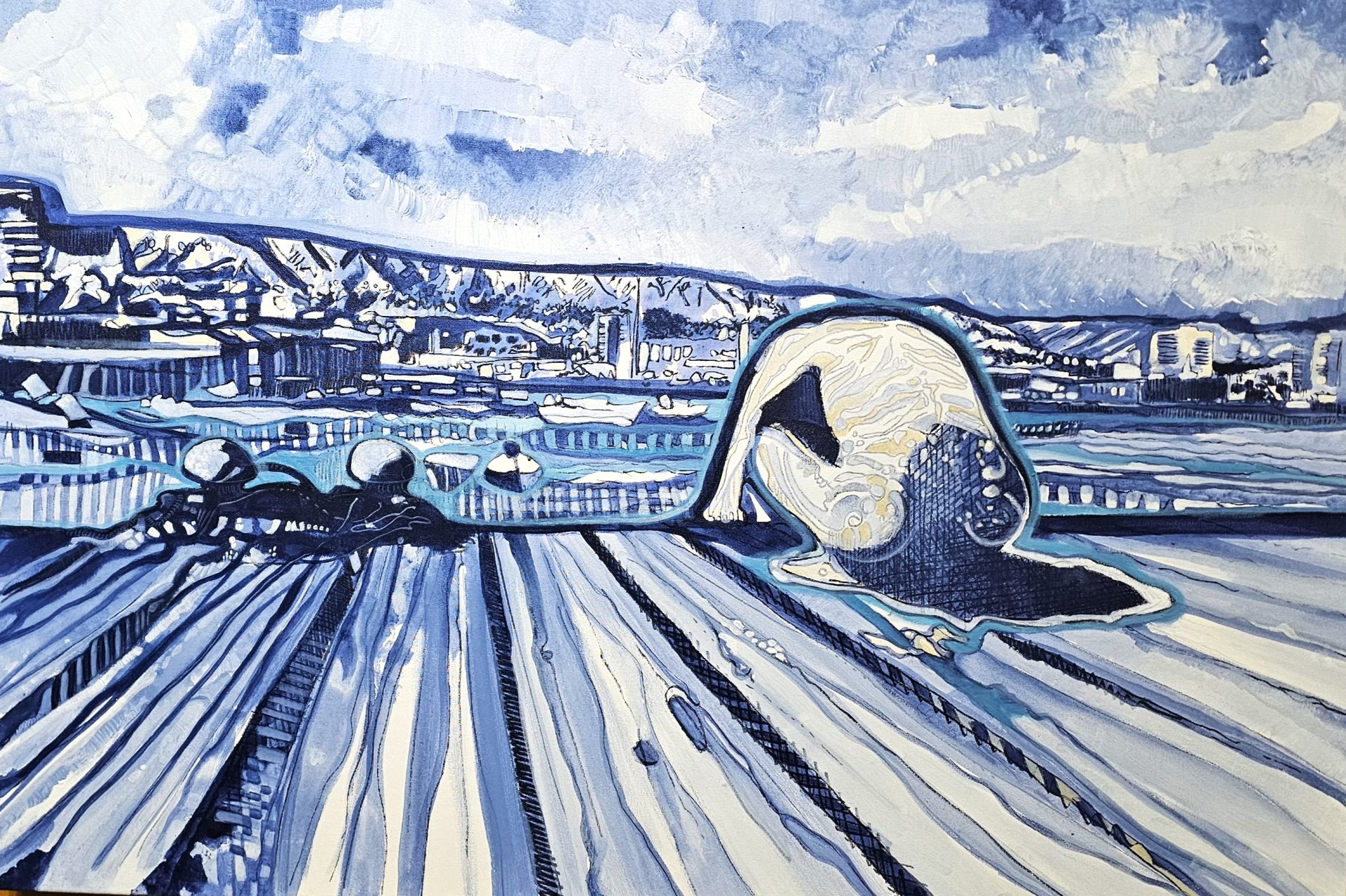 BRUMA - MUJER EL MAR EN LA CALETA